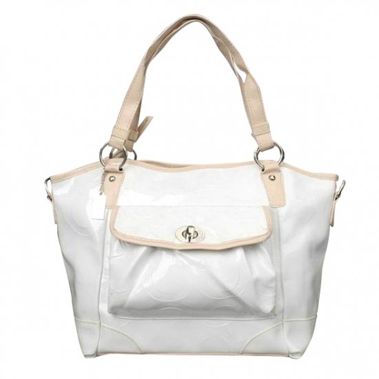 Coach Bleecker Riley Carryall Small White Satchels ECE | Women